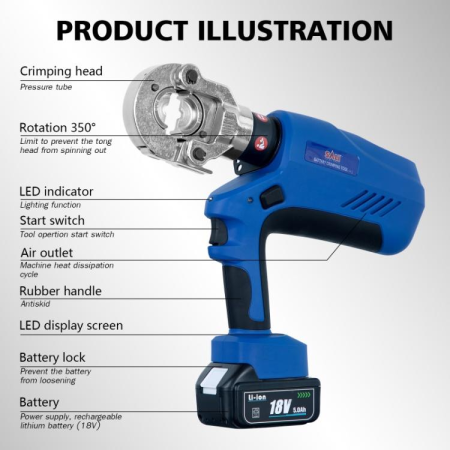 კაბელის საპრესი 18V/5.0AH-60KN EB300-R2302300A SALI