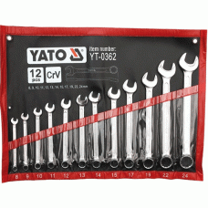 ქანჩის გასაღების ნაკრები YATO YT0362 (12 PCS)