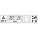 ქანჩის გასაღების ნაკრები YATO YT0143 (4 PCS)