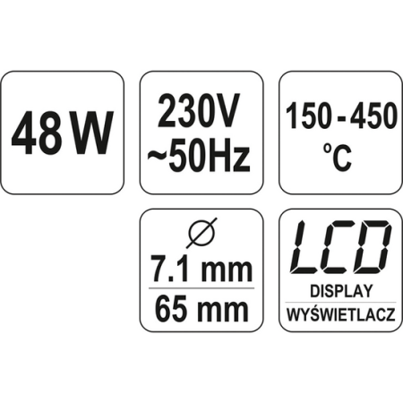სარჩილავი YATO YT82455 (48 W, 450 C)