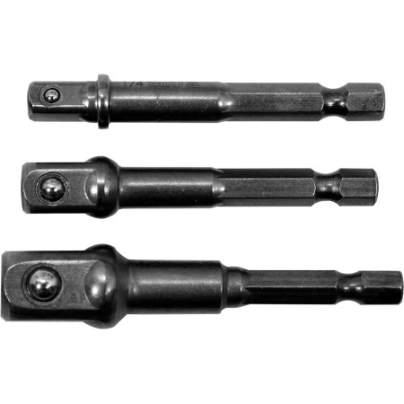 ადაპტერის კომპლექტი Yato YT-04685; HEX 1/4'', 3/8'', 1/2''
