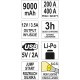 მანქანის დამქოქი ჩარჯერი  9000MAH