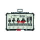 BOSCH EDGE როუტერის კომპლექტი WITH 8 MM SHANK 6-PIECE - BOSCH 2607017469