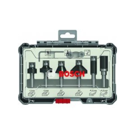 BOSCH EDGE როუტერის კომპლექტი WITH 6 MM SHANK 6-PIECE - BOSCH 2607017468