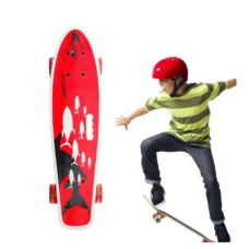 სკეიტბორდი პენიბორდი ატლასი M350YST-FISH-SL-AS მანათობელი ბორბლები და სახელურით