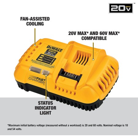 DEWALT FLEXVOLT 20V MAX* დამტენი სწრაფი დამუხტვა-DCB118-QW