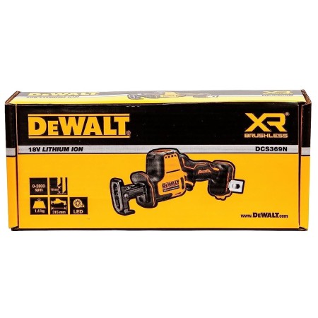 DEWALT DCS369N-XJ 20V Max Li-ion XR  უსადენო სუბკომპაქტური ორმხრივი ხერხი-16მმ 