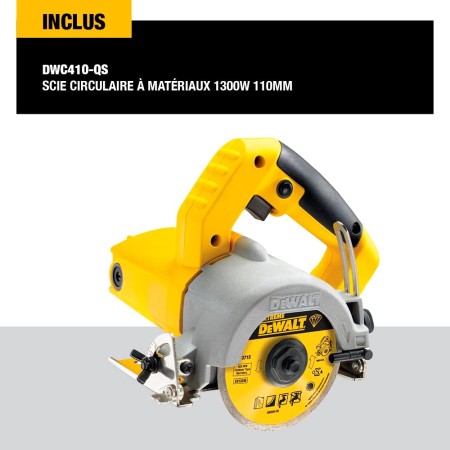 DEWALT 1300W 110მმ კრამიტის საჭრელი ალმასის დანა 110 მმ-DWC410-QS