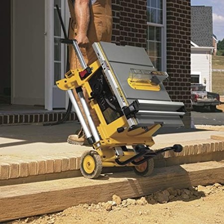 DEWALT DE7400 სტაციონალური ხერხი მოძრავი ბორბლებით-D27300-QS