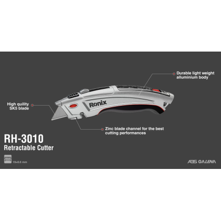 საკანცელარიო დანა Ronix RH-3010, 19 მმ Shark Model