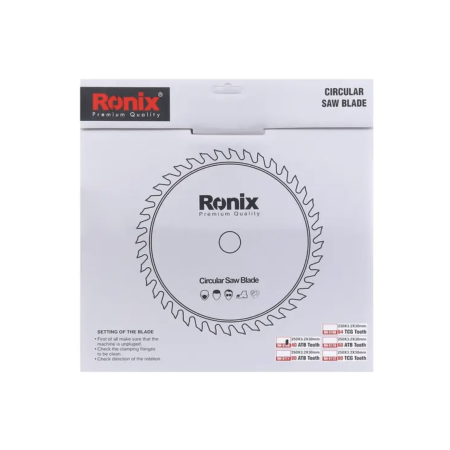 ცირკულარული ხერხის დისკი ATB 40T Ronix RH-5109, 250მმ