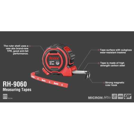 საზომი რულეტი Ronix RH-9060, 5.5×0.025 მ