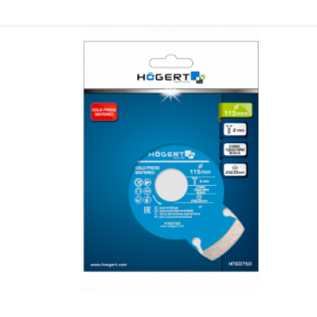 საჭრელი დისკი სეგმენტური 115 მმ HOGERT HT6D750