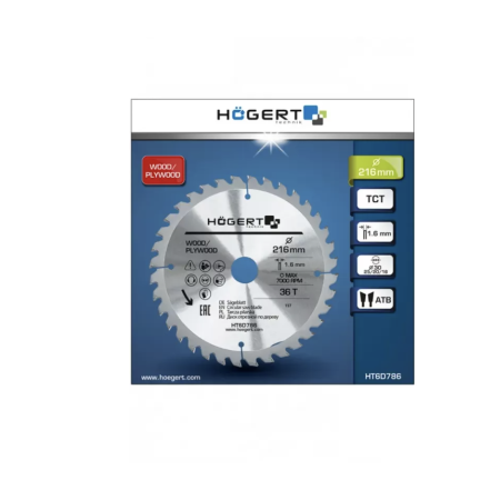 HT6D780 საჭრელი დისკი ხე/პლეივუდი 185 მმ 40T Hogert