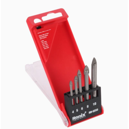 შუშის და ფილის ბურღების ნაკრები Ronix RH-5350 5ც