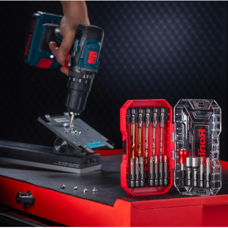 ბიტების და თავაკების ნაკრები Ronix RH-5453, 18ც
