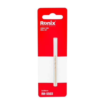 მეტალის ბურღი 5% კობალტი HSS Ronix RH-5503, 2 მმ