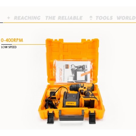 აკუმულატორული ბურღ-სახრახნისი DINGQI J10mm.21V./1500mAh