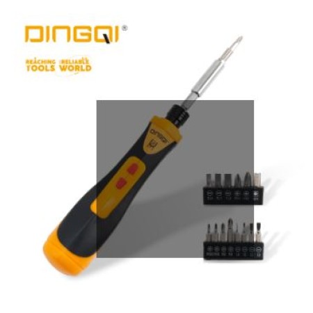 აკუმულატორული ბურღ-სახრახნისი DINGQI JE01106-6V/4X1.5V/16PC