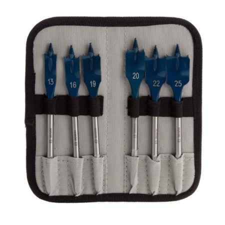 BOSCH 2608595425 Hex Shank 6 ცალი თვითნაჭრის, ბრტყელი ყვავი ბურღის კომპლექტი