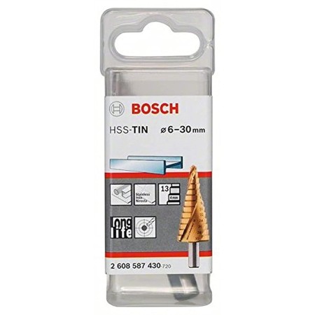 Bosch 2608587430 Hss-Tin საფეხურიანი საბურღი 13 ნაწილი 6-3 მმ