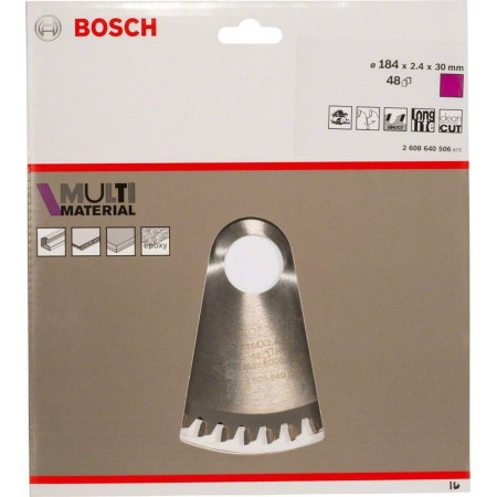 BOSCH 2608640506 წრიული ხერხის დანა Multi Material, 184 x 30 x 2.4 მმ, 48T