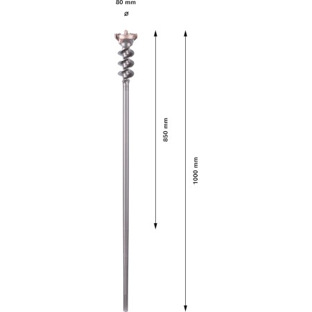 Bosch 1618596462 SDS-Max-9 ჩაქუჩით საბურღი, 80 მმ x 850 მმ x 1000 მმ