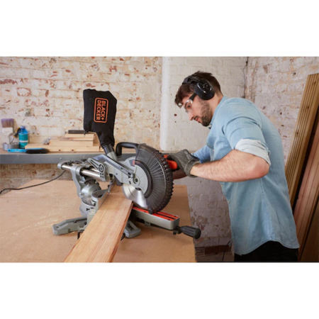 ხის საჭრელი ტორსული ხერხი BLACK & DECKER BES700-QS (1600 W, 216 MM)