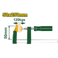 JADEVER F-ფორმის მომჭერი ხის სახელურით 50x250 მმ JDCP2153