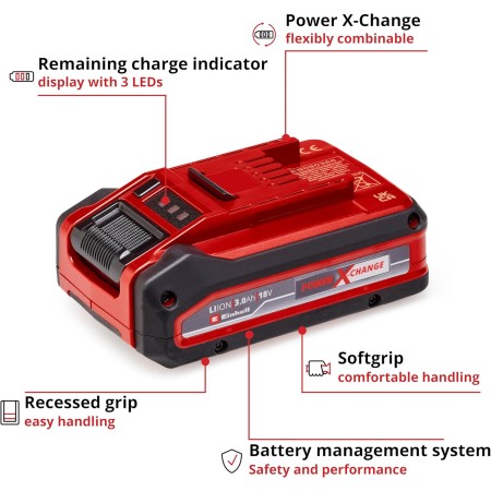 EINHELL ელემენტი 18V 3,0Ah Power X-Change Plus