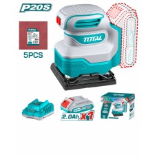 TOTAL TSHSLI20141 აკ. ბრტყლადსახეხი მანქანა 20ვ, 110X100მმ