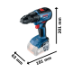 GSR 18V-50 PROFESSIONAL შურუპდამჭერი აკუმულატორზე - ელემენტისა და დამტენის გარეშე