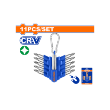 11 ც-იანი ხრახნდამჭერი თავაკების ნაკრები მაგნიტით (WBS1602) WADFOW