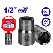 EMTOP 1/2" ექვსკუთხა თავაკი 22მმ ESCT12221