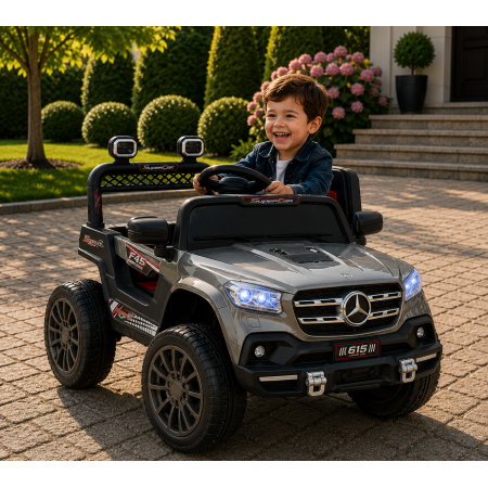 საბავშვო ელექტრო მანქანა Mercedes-Benz D-615CER (2 ძრავა, 12V)