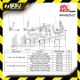 BIGRED BRHB8IN1J / TZ830027H 2+3TON ორმაგი დგუშის რეგულირებადი დანკრატი