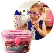 დიდი ზომის ექიმის ნაკრები 15 ცალი ჩემოდანში, საუკეთესო გასართობი პატარებისთვის, 3+  GH-DF546-12AB