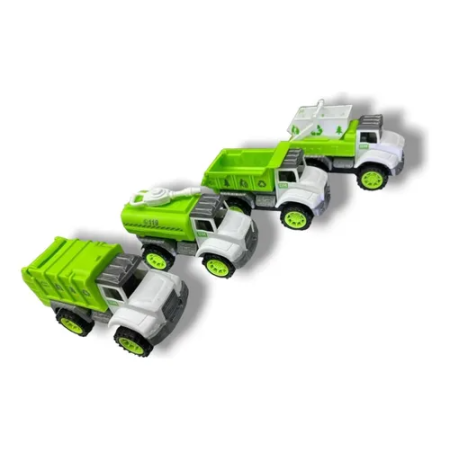 4 ცალი Pull Back City მანქანებისა და სატვირთოების GH-662A
