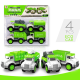 4 ცალი Pull Back City მანქანებისა და სატვირთოების GH-662A