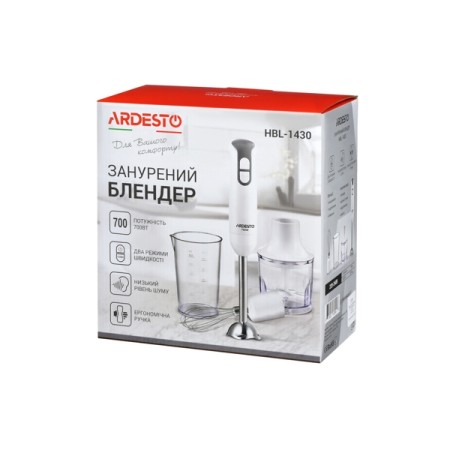 ხელის ბლენდერი ARDESTO HBL-1430 Hand blender White, Grey