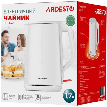 ელექტრო ჩაიდანი ARDESTO EKL-X50 (2200 W, 1.7 L)