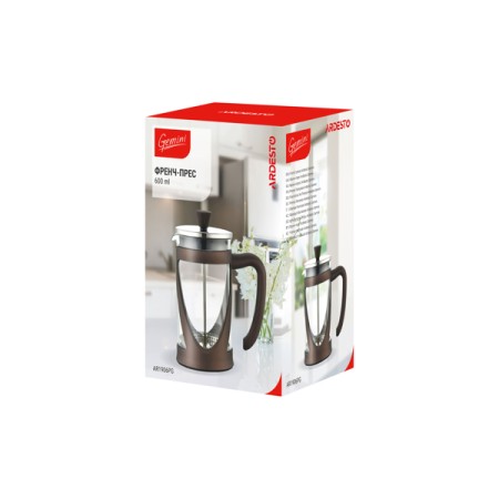 ფრანგული პრესი ARDESTO FRENCH PRESS GEMINI 600 ML STAINLESS STEEL GLASS PLASTIC
