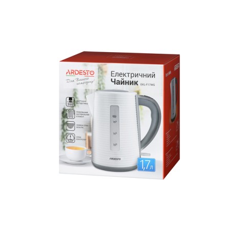ელექტრო ჩაიდანი ARDESTO EKL-F17WG ELECTRIC KETTLE WITH STRIX CONTROLLER