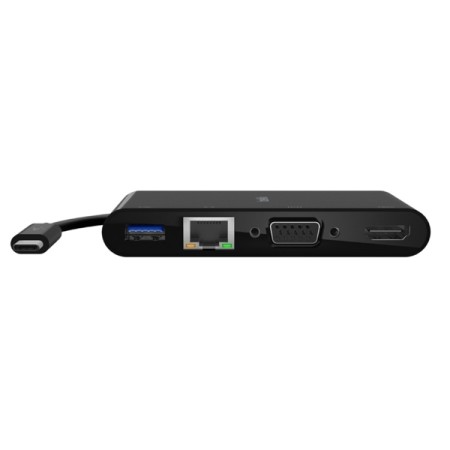 USB-C ჰაბი Belkin AVC005BTBK, USB-C, VGA, USB, HDMI, Ethernet, Hub, Black