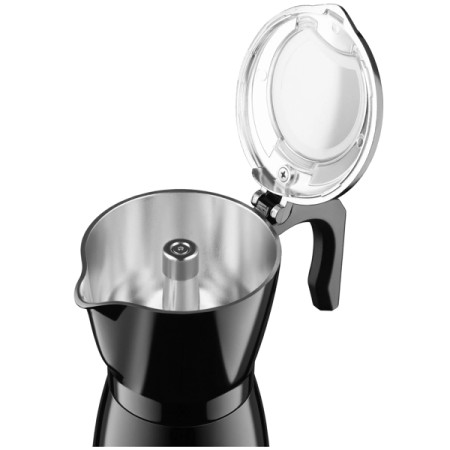 ყავის მადუღარა Ardesto CMM-X300B Moka Pot, 480W, 0.3L, Coffee Maker, Black