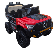 ბავშვის ელექტრო მანქანა mercedes-benz ტყავის სავარძლით GM-505-RED