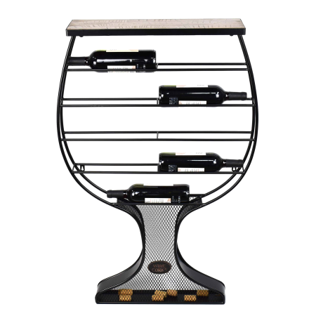 კედლის ღვინის სადგამი ჭიქის ფორმით – თანამედროვე და ელეგანტური 15620W