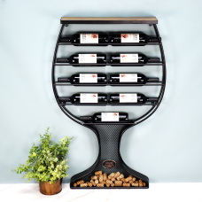 კედლის ღვინის სადგამი ჭიქის ფორმით – თანამედროვე და ელეგანტური 15620W