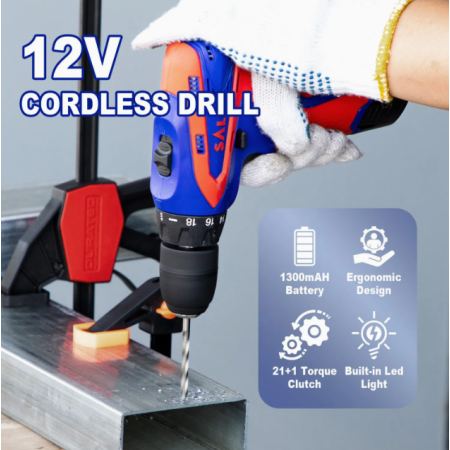 შურუპავიორტი ბატარიაზე 10MM/12V 1.5AH 15NM R2118212F SALI