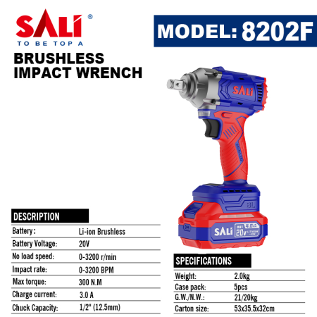 გაიკავიორტი ბატარიაზე 20V-3.0AH-300NM R2118202F SALI
